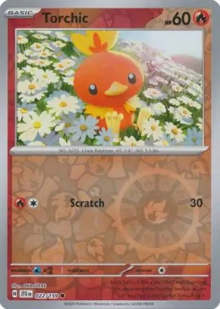 Journey Together Torchic #22/159 reverse holo
